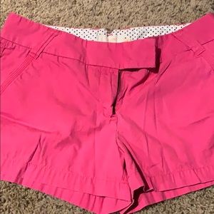 Pink jcrew city fit shorts size 10